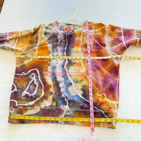 Handmade Geode Tie Dye Sweatshirt Pullover Womens Medium Oversized Party Animal - Picture 10 of 12
